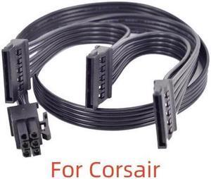 PCIe 6Pin to 3 SATA 15Pin SSD Power Supply Cable For SF450 SF600 SF750 SFX Full Modular ATX Power Supply Unit PSU 18AWG