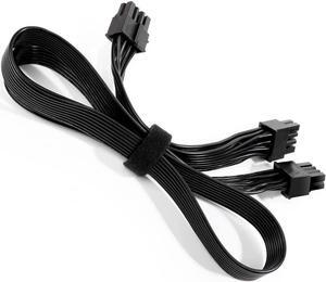 PSU CPU 8 Pin to Dual 8 and (4+4) Pin EPS Cable Male to Male CPU Power Cable for Seasonic Focus Prime ROG Thor Strix Modular Power Supply (70cm+15cm)