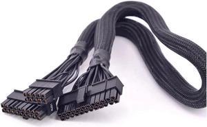 PSU Modular 18+10pin to 24Pin ATX Power Supply Cable 20+4 Pin with Sleeved for Seasonic X-series X-560 X-660 X-760