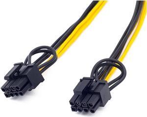 10pcs/lot EPS CPU 8 Pin to Dual 8 (6+2) Pin PCIE Adapter Power Supply Cable For Mining