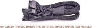 14+10pin to 20+4Pin ATX 24Pin Motherboard Flat Power Supply Cable for RM1000 RM850 RM750 RM650 RM550 RM450 PSU Modular