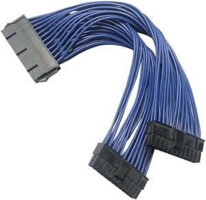 5X Set ATX 24Pin 1 to 2 Power Extension Cable PSU Male to Female Y Splitter TOP