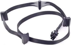 6Pin Male 1 to 4 SATA 15Pin PCIe Power Supply Cable GPU Minning Cable for RMX RMi SF CS CX HXi TX Serial PSU RM650X RM750X/850X/650i/750i SF450/600/750 CS450M/550M/650M/750M