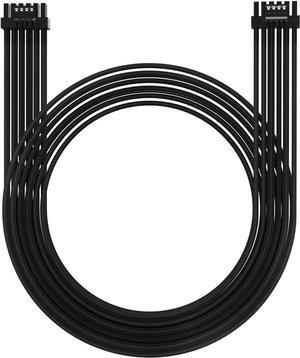 16Pin GPU Cable,Pcie 5.0 12VHPWR Sleeved Modular Cables,Male to Male PSU Cable,Mini 12+4 pin Adapter 600W ATX 3.0 Power Supply for RTX 3090TI and 4090 Graphic Card with Comb (Black)