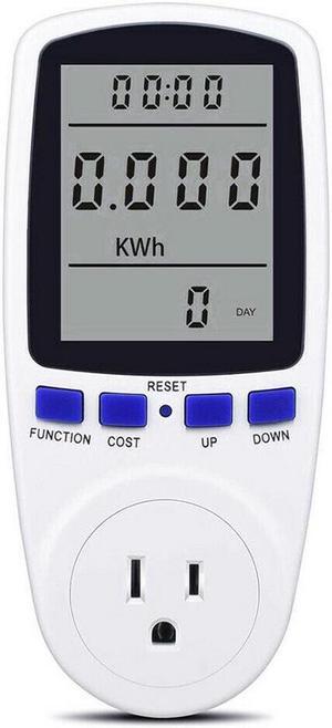 Aomoproing  Digital Power Meter US Plug LCD Power Saving Energy Monitor Watt Amp Volt KWh Meter Electricity Analyzer