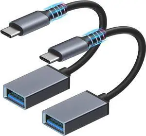 Aomoproing USB C to USB 3.0 Adapter [2 Pack] USB C to USB A Adapter USB Type-C to USB Thunderbolt 3 to USB Adapter OTG Cable for iPhone 15/15 Pro/15 Plus/15 Pro Max MacBook Pro/Air Galaxy S20 etc.