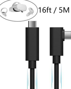 AomoproingUSB C to USB C VR Link Cable 16ft(5m) for Oculus Quest 2 / Quest 1 USB C to C with E-Mark Chip USB 3.2 Gen 1 5Gbps ,High Speed Data Transfer & Fast Charging Compatible with Oculus Quest 2 VR