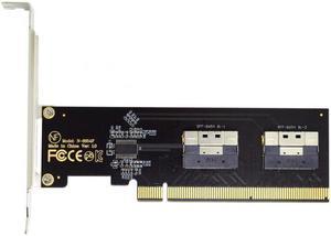 Aomoproing SA-016-2P Dual Slimline SFF-8654 8X 4 NVME to PCIE Express 3.0 4.0 Raid Card VROC Raid0 Hyper Adapter
