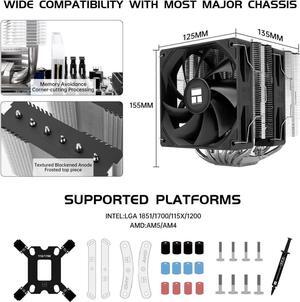 Thermalright Peerless Assassin 120 SE V2 CPU Air Cooler - 6 Heat Pipes AGHP GEN 5.0 Technology | 1850RPM PWM 120mm Fans, for Intel 1851/1700/115X/1200, AMD AM4/AM5