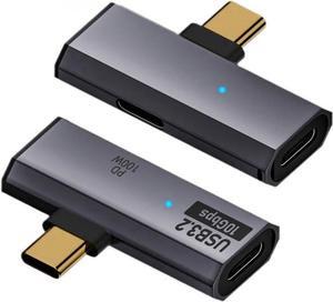 Aomoproing      2 in 1 USB C to USB 3.2 Adapter with 100W Charging Port USB C 1 Male to 2 Female Fast Charging Data Transfer OTG Converter Adapter