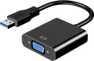 USB to VGA Adapter USB 3.0 to VGA Adapter Multi-Display Video Converter- PC Laptop Windows 7/8/8.1/10 Desktop Laptop PC Monitor Projector HDTV