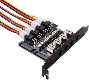Aomoproing 4 Hard Disk Control System Intelligent Control Management System HDD SSD Power Switch with PCI Bracket