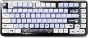 144 Keys Sanrio Kuromi Key Cap Xda Height Cute PBT Pentahedron Thermal Sublimation Keyboard Caps DIY Fits Most Mechanical Keyboards 68 61 84 87 Keyboard Accessory