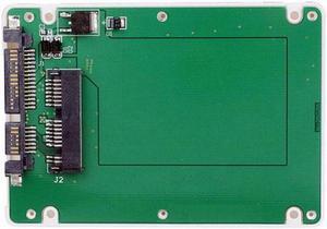 Aomoproing 1.8" Micro SATA 16pin SSD to 2.5" SATA 22pin 7+15 hard disk case Enclosure White 7mm height