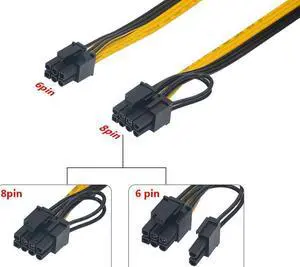 6PCS Power Supply Cable PCI-e GPU 6Pin To 8pin Graphics Video Card Male To Male PCI Extension Cord Mining Machine 6PCS Power Supply Cable PCI-e GPU 6Pin To 8pin Graphics Video Card Male To Male PCI Extension Cord Mining Machine