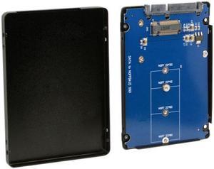 Aomoproing B+M Key Socket 2 M.2 NGFF (SATA) SSD to 2.5 SATA Adapter Card Adapter with Black Metal Case