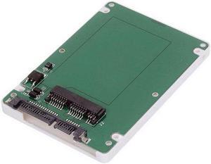 Aomoproing 1.8" Micro SATA 16pin SSD to 2.5" SATA 22pin 7+15 hard disk case Enclosure White 7mm height