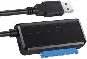 Aomoproing USB 3.0 to Angled SATA 22 Pin Adapter Cable for 2.5" 3.5inch Hard Disk Drive SSD for Desktop Laptop