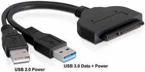 Aomoproing USB 3.0 to SATA 22Pin 2.5" Hard disk driver Adapter With extral USB Power cable Aomoproing USB 3.0 to SATA 22Pin 2.5" Hard disk driver Adapter With extral USB Power cable