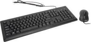 Kensing-ton K72436AM Black 104 Normal Keys USB Wired Standard Keyboard for Life Desktop Set