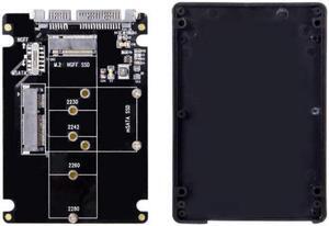 Aomoproing   Combo M.2 NGFF B-keymSATA SSD to SATA 3.0 Adapter Converter Case Enclosure with Switch