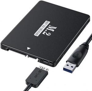 Aomoproing   NGFF B+M Key M.2 SSD Card to 2.5inch SATA Micro USB 3.0 Combo HDD Disk Drive Enclosure