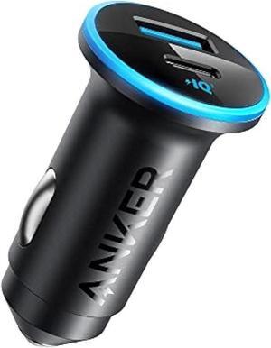 USB C Car Charger Adapter, Anker 52.5W Cigarette Lighter USB Charger, 323 Anker Car Charger with 30W PowerIQ 3.0 Fast Charging for iPhone 15/15 Plus/15 Pro/15 Pro Max, Galaxy S23/22, Pixel