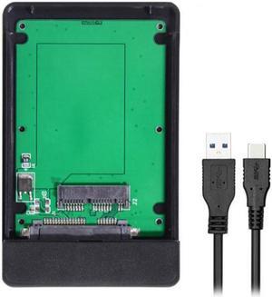 Aomoproing USB 3.1 Type-C USB-C to 1.8 inch Micro SATA 16pin 7+9 SSD to External Hard disk Enclosure