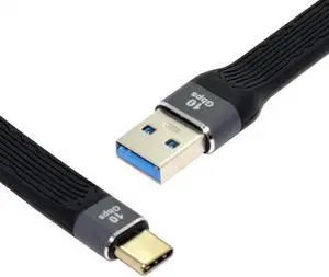 Aomoproing  10Gbps USB 3.1 Type C Male to USB3.0 Type A Male Flat Slim FPC Data Cable for LaptopPhone