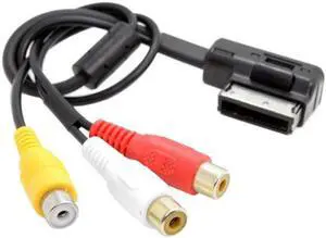 Aomoproing AMI MMI to 3 RCA Audio Video Cable Female DVD video and audio input cable For Audi A1 A7 A8 VW Car