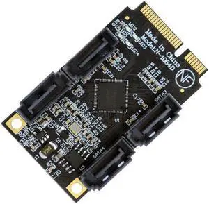 Aomoproing Mini PCI-E PCI Express to SATA 3.0 Four Ports Adapter Converter 6Gbps Hard Drive Extension Card for SSD