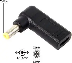 Aomoproing USB 3.1 Type C USB-C to DC 20V 5.5 2.5mm Adapter PD Emulator Trigger 90 Degree Angled Aomoproing USB 3.1 Type C USB-C to DC 20V 5.5 2.5mm Adapter PD Emulator Trigger 90 Degree Angled