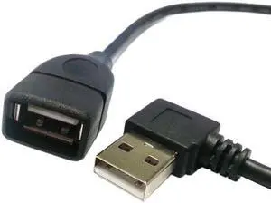 Aomoproing 480Mbps USB 2.0 Left Angled 90 Degree A Type Male to Female Extension Cable 40cm Aomoproing 480Mbps USB 2.0 Left Angled 90 Degree A Type Male to Female Extension Cable 40cm