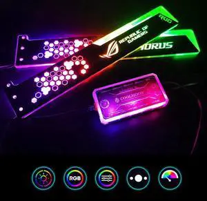 Graphics Card Bracket Luminous Strong Structure RGB 12-color LED GPU Support for Computer Graphics Card Bracket Luminous Strong Structure RGB 12-color LED GPU Support for Computer