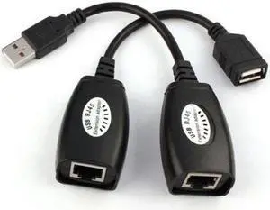 Aomoproing  USB Keyboard Mouse Over RJ45 CAT5E CAT6 Cable Extension Extender Cable Adapter