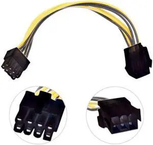 Aomoproing PCI-E PCI Express 6 Pin Male to 8 Pin Female Video Card Extension Power Cable
