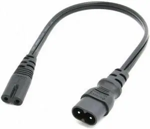 Aomoproing IEC 60320 C8 Plug to C7 Receptacle Male to Female Extension Power Supply Main Adapter Cable 30cm Aomoproing IEC 60320 C8 Plug to C7 Receptacle Male to Female Extension Power Supply Main Adapter Cable 30cm