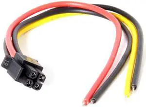 Aomoproing ATX Molex Micro Fit Pitch 3.0mm 4Pin Male to Open Wire Power Adapter Cable 15cm 20AWG UL1007