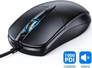 Wired Mouse Gamer Computer Office Gaming Silent USB Mouses 1000 DPI Mice Ergonomic For Macbook Laptop PC Non Slip Mouse Gamer (Color: Black)