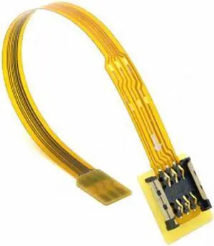 Aomoproing Micro SIM Card to Nano SIM Kit Male to Female Extension Soft Flat FPC Cable Extender 10cm