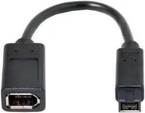 Aomoproing  IEEE 1394 6Pin Female to 1394b 9Pin Male Firewire 400 to 800 Cable 20cm