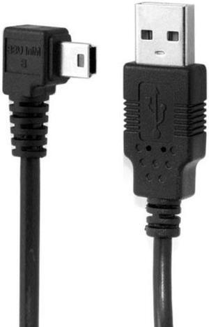 Aomoproing Mini USB B Type 5pin Male Right Angled 90 Degree to USB 2.0 Male Data Cable with Ferrite 3.0m