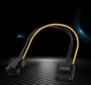 Molex To PCI-E Power Adapter IDE 4Pin 4 Pin Female to 6 Pin Female 6Pin Graphics Video Card Converter Cable 1pcs 1 pcs wholesale Molex To PCI-E Power Adapter IDE 4Pin 4 Pin Female to 6 Pin Female 6Pin Graphics Video Card Converter Cable 1pcs 1 pcs wholesale