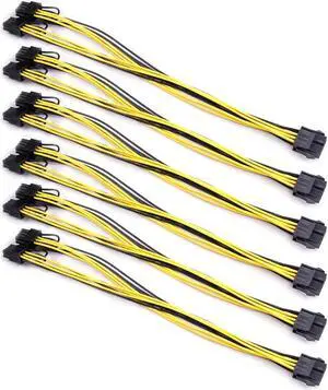 10pcs 8 Pin PCI Express to Dual PCIE 6+2 Pin Power Cable Motherboard Graphics Card PCI-E GPU Power Data Cable 21/50cm Splitter