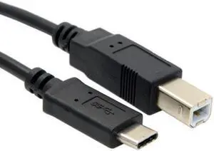 Aomoproing USB-C USB 3.1 Type C Male to USB 2.0 B Type Male Data Cable for Cell PhoneMacLaptop