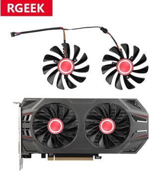 2pcs/set 95MM FDC10U12S9-C CF1010U12S CF9010H12S XFX RX580 GPU Cooler Fan For HIS RX 590 580 570 Graphics Card Cooling