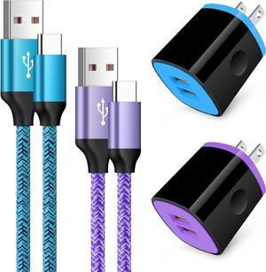 Type C Charger Fast Charger Block Wall Plug Android USB C Cord C Charger Cable Fast Charging for Samsung Galaxy S23 S22 S21 Ultra/S21 Plus/S21/S20/S20 FE/S10/S9/A10e/A32/A71/Note 20 10 9,Moto G8/G7