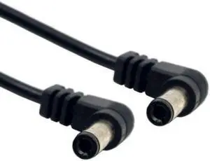 Aomoproing DC Power 5.5 x 2.1mm / 2.5mm Male to 5.5 2.1/2.5mm Male Plug Cable Right Angled 90 Degree 60cm Aomoproing DC Power 5.5 x 2.1mm / 2.5mm Male to 5.5 2.1/2.5mm Male Plug Cable Right Angled 90 Degree 60cm
