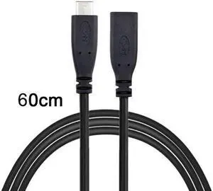 Aomoproing  USB-C USB 3.1 Type C Male to Female Extension Data Cable for Macbook Tablet Mobile Phone 60cm