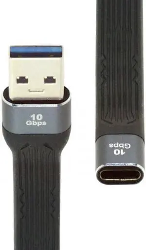 Aomoproing 10Gbps USB 3.1 Type C Female to USB3.0 Type A Male Flat Slim FPC Data Cable 13cm for LaptopPhone